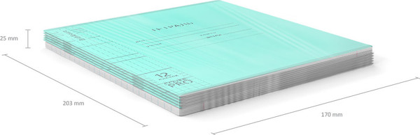 Изображение товара Тетрадь Erich Krause Классика CoverPrо Vivid Fizzy / 56440 (12л, бирюзовый)