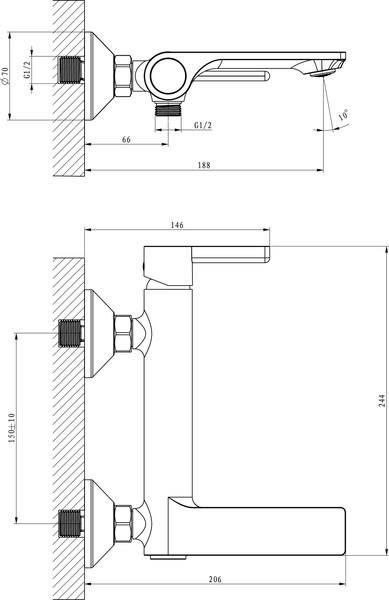 Изображение товара Смеситель Lauter Velvet 21СК6696С с лейкой Fleur 21S00126