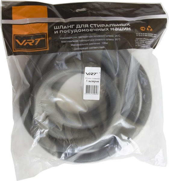 Изображение товара Сливной шланг VRT 5м (в индивид. упак.)