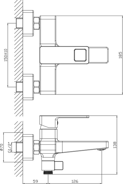 Изображение товара Смеситель Lauter Cascade 21CK6615C с лейкой Lily 21S10048