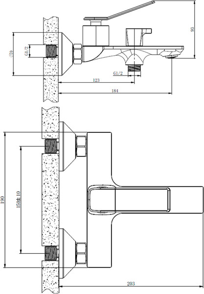 Изображение товара Смеситель Lauter Allure 21CK6618C с лейкой Nevada 21S10146