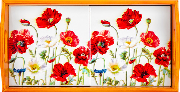 Изображение товара Поднос Elan Gallery Маки / 220198