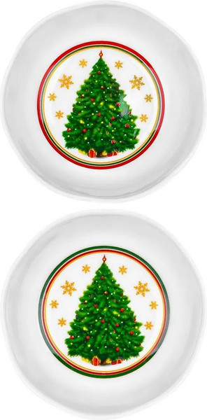 Изображение товара Набор креманок Elan Gallery Новогодняя ёлка New Bone China / 420808