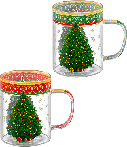 Изображение товара Набор кружек Elan Gallery Новогодняя ёлка / 420821