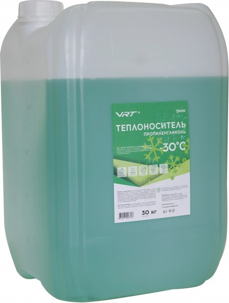 Изображение товара Теплоноситель для систем отопления VRT VR.P.G.30.30 пропиленгликоль -30С (30кг, зеленый)
