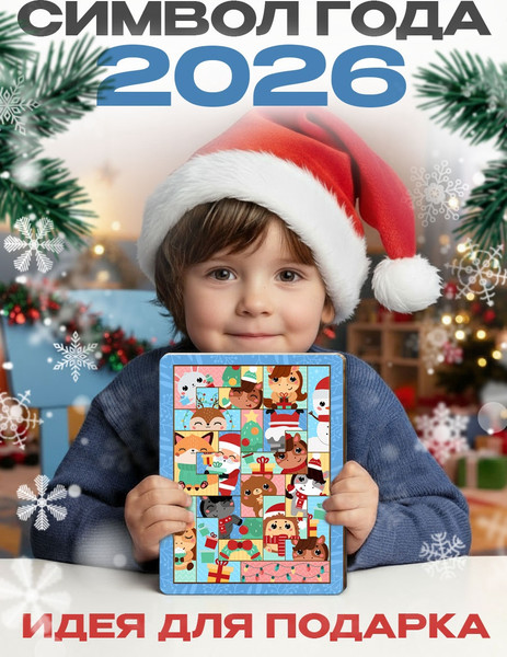 Изображение товара Развивающая игра Лесная мастерская Тетрис Новогоднее настроение / 10884347