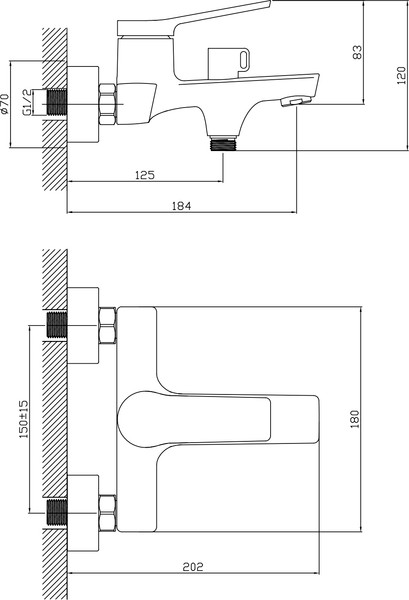 Изображение товара Смеситель Lauter Silk 21СК6572С с лейкой Daisy 21S10167