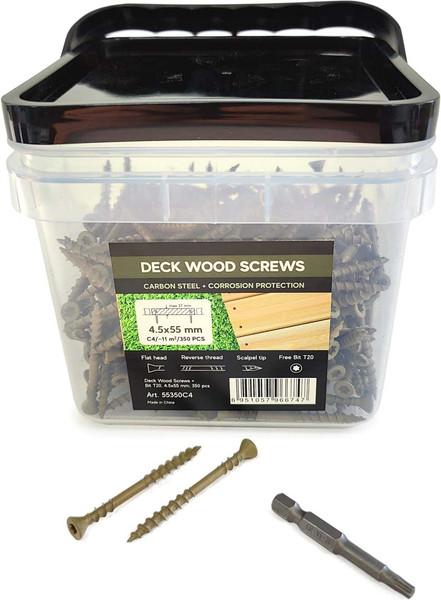 Изображение товара Саморез Finka Deck Wood Screws 55x4.5mm C4 T20 (350шт)