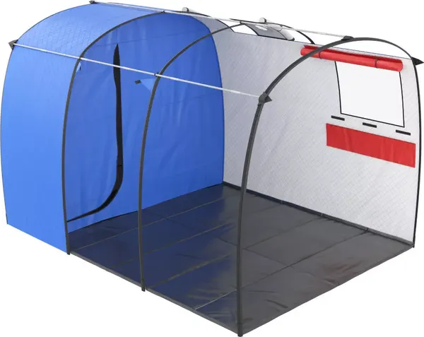 Изображение товара Палатка-баня MORZH Max с полом, печью и баком для воды (черный)