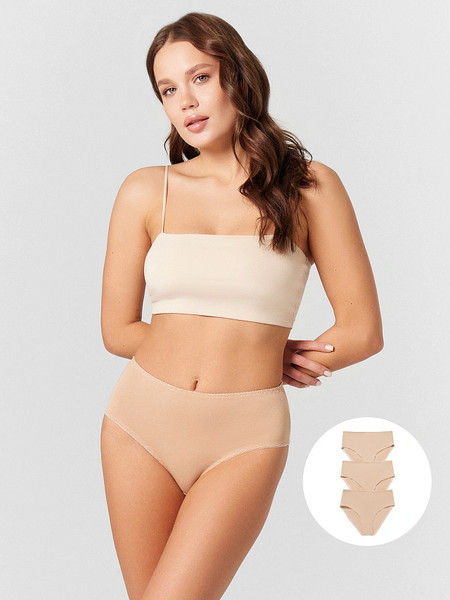 Изображение товара Комплект женских трусов Mark Formelle 412075-3 (р.94, обжаренный миндаль)