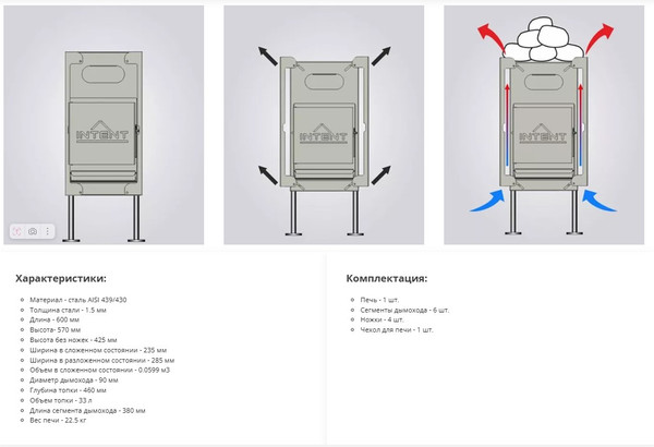 Изображение товара Палатка-баня MORZH 1 окно с полом, печью и баком для воды (черный)