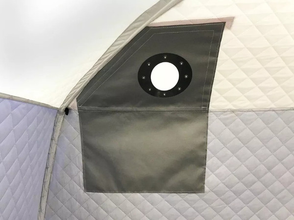 Изображение товара Палатка-баня MORZH 1 окно с полом, печью и баком для воды (черный)