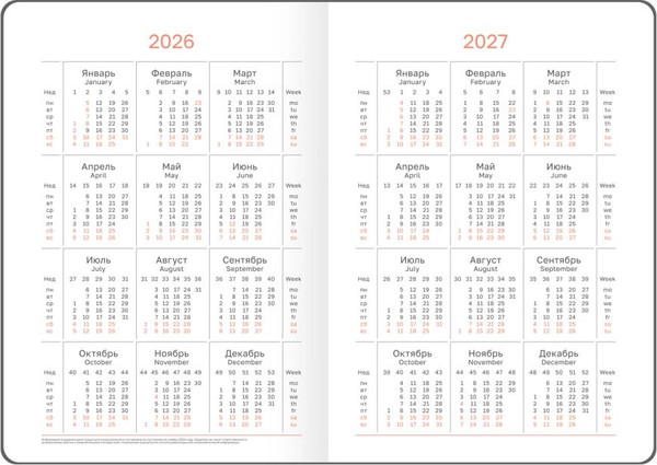 Изображение товара Еженедельник BG Season. Orchid 2026г А6+ / Wd_66082 (80л)