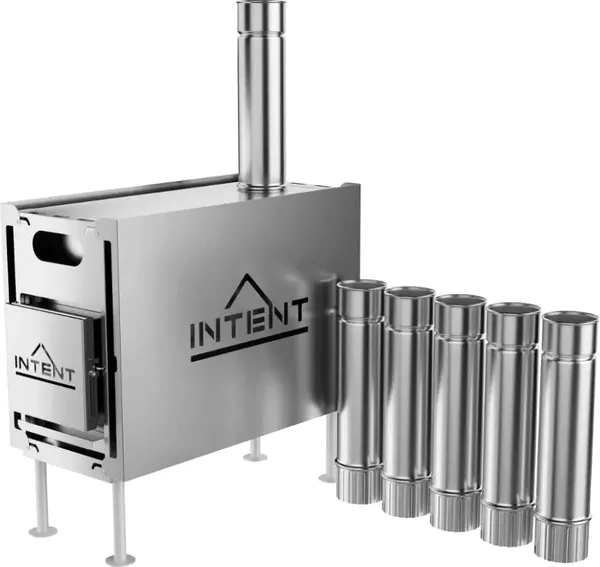 Изображение товара Палатка-баня MORZH 1 окно с полом, печью и баком для воды (камуфляж)