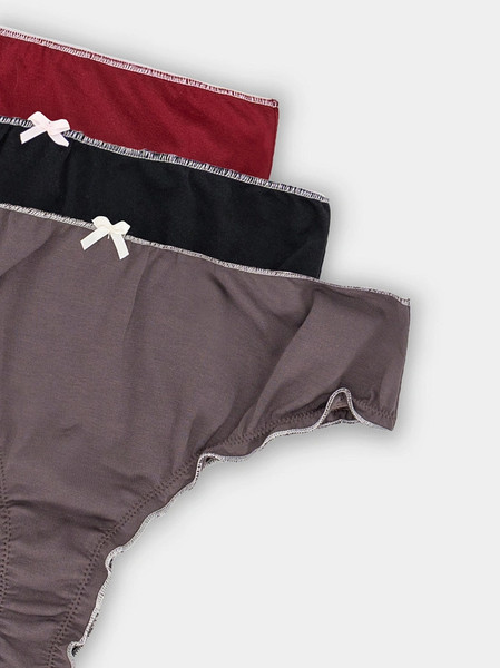 Изображение товара Комплект женских трусов Mark Formelle 412678-3 (р.94, бордовый)