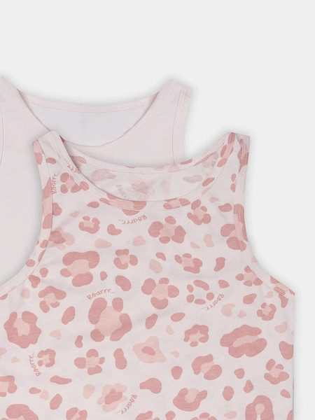 Изображение товара Комплект маек детских Mark Formelle 427739-2/1 (р.134-68, светло-розовый/розовый леопард)