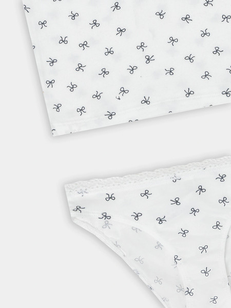 Изображение товара Комплект бельевой детский Mark Formelle 447008 (р.110-56, бантики на белоснежном)