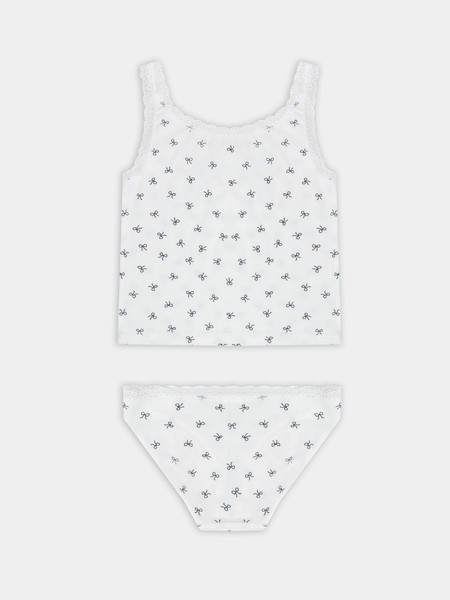 Изображение товара Комплект бельевой детский Mark Formelle 447008 (р.116-60, бантики на белоснежном)