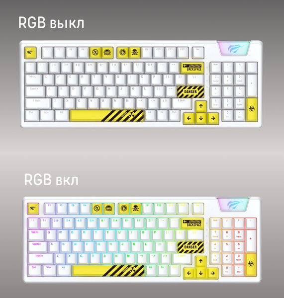 Изображение товара Набор кейкапов Havit Gamenote KC008 (13шт, желтый)