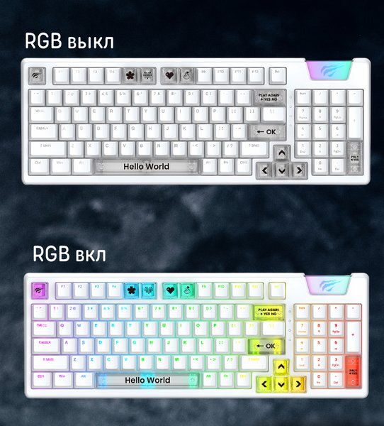 Изображение товара Набор кейкапов Havit Gamenote KC009 (13шт, прозрачный)