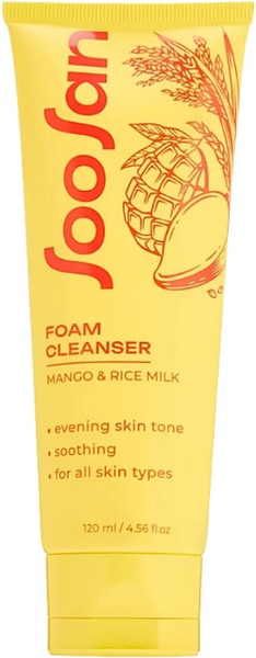 Изображение товара Пенка для умывания Soosan Foam Cleanser with Mango & Rice Milk (120мл)