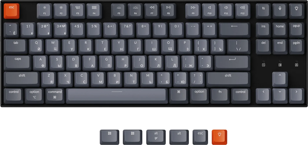 Изображение товара Клавиатура Keychron K8 RGB / K8-H1-RU (Red Switch)