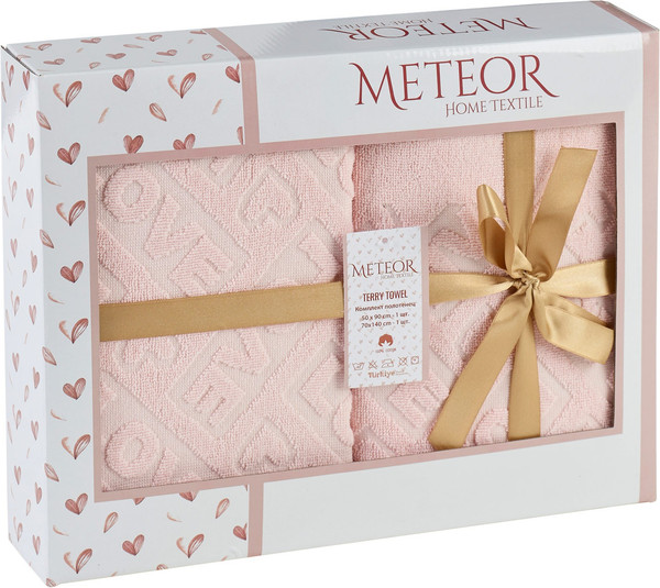 Изображение товара Набор полотенец METEOR Lowe / 12271 (розовый)