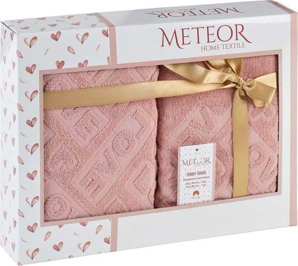 Изображение товара Набор полотенец METEOR Lowe / 12271 (брусничный)