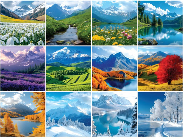 Изображение товара Календарь настенный BG Горные вершины / 381023 (2026г)