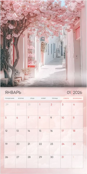 Изображение товара Календарь настенный BG Розовая мечта / 381026 (2026г)