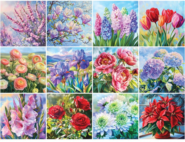 Изображение товара Календарь настенный BG Поэзия цветов / 381014 (2026г)