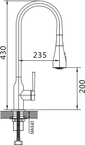 Изображение товара Смеситель Shevanik S163H (черный)