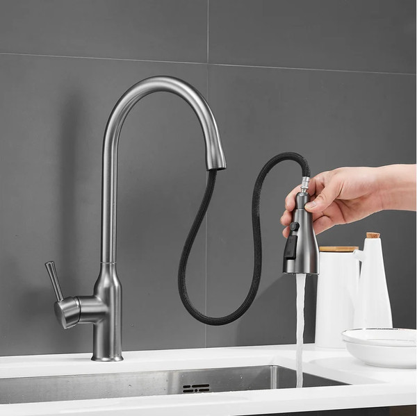 Изображение товара Смеситель Shevanik S163T (оружейная сталь)