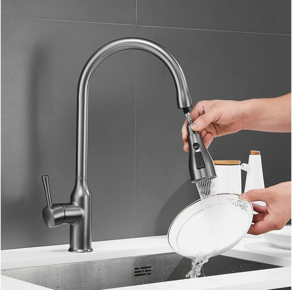 Изображение товара Смеситель Shevanik S163T (оружейная сталь)