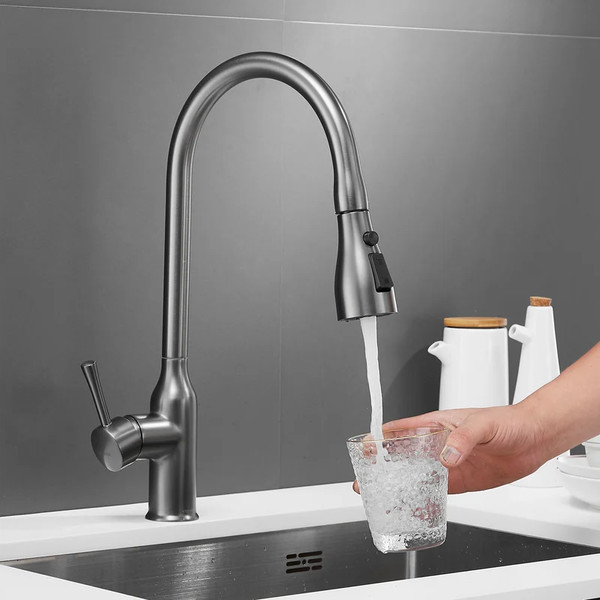 Изображение товара Смеситель Shevanik S163T (оружейная сталь)