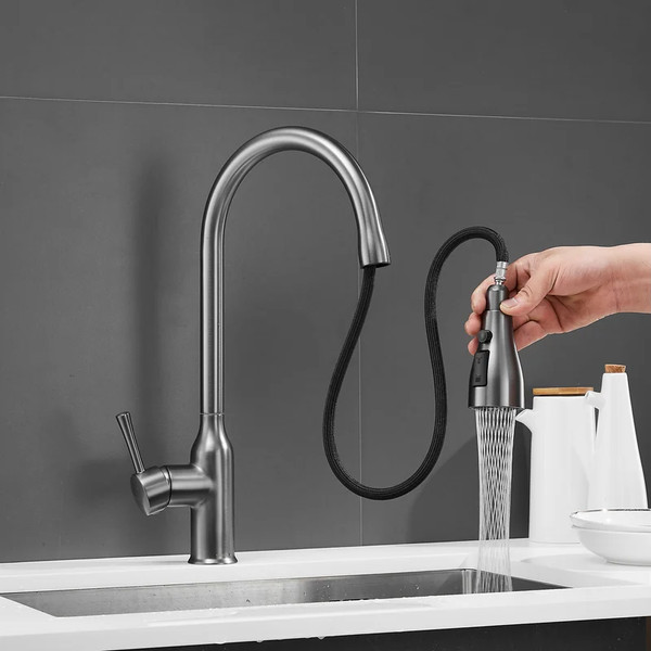 Изображение товара Смеситель Shevanik S163T (оружейная сталь)