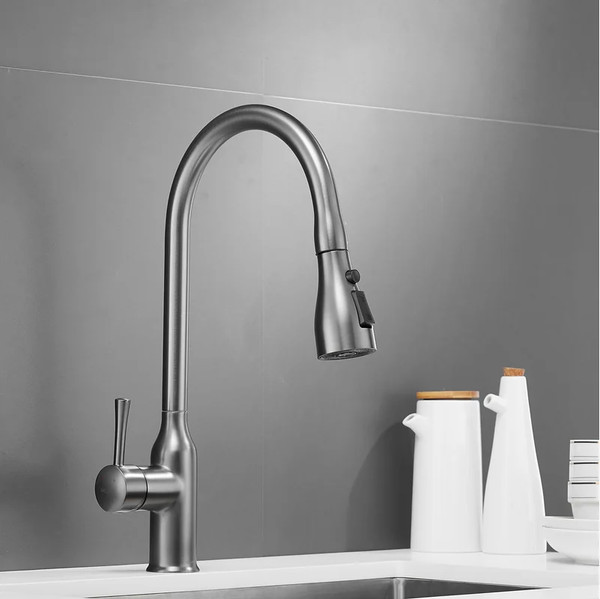 Изображение товара Смеситель Shevanik S163T (оружейная сталь)