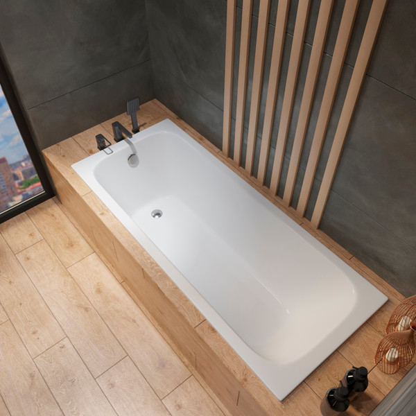 Изображение товара Ванна чугунная Lauter Victoria 2100815 / 150x70 с сифоном 21Y32001 (матовый черный)