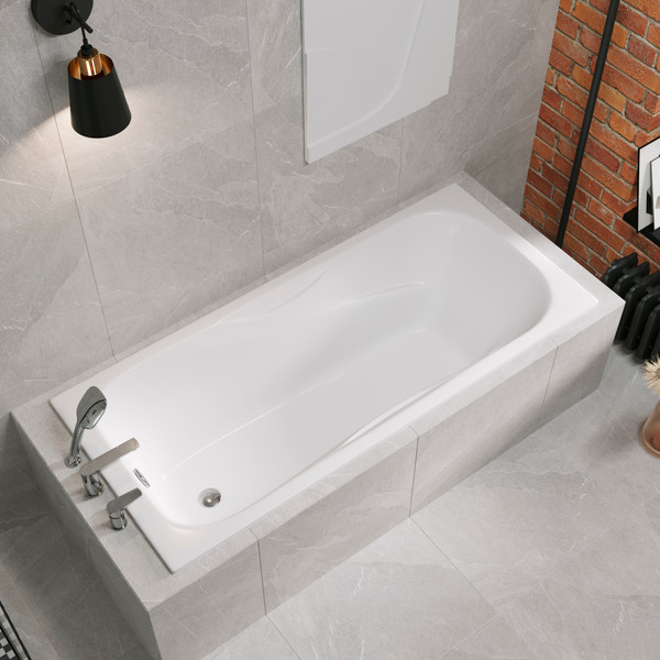 Изображение товара Ванна чугунная Lauter Regina 2101415 / 150x75 с сифоном 21Y11030 (хром)