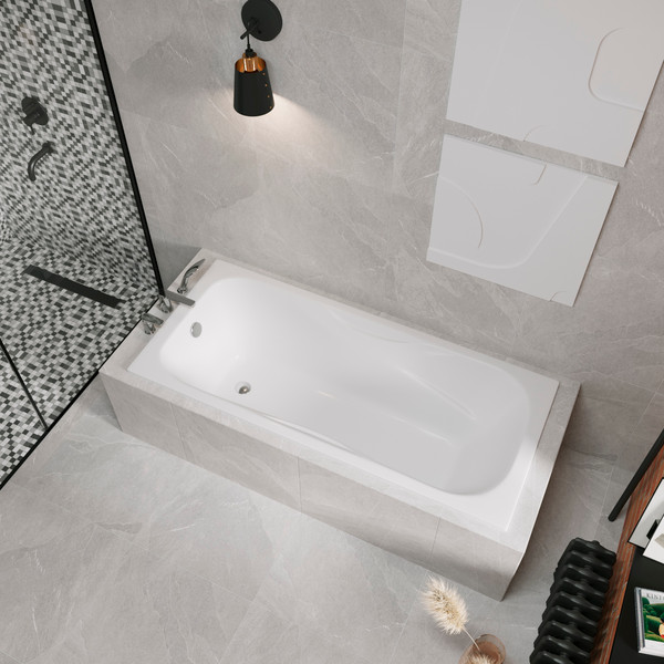 Изображение товара Ванна чугунная Lauter Regina 2101415 / 150x75 с сифоном 21Y32001 (матовый черный)