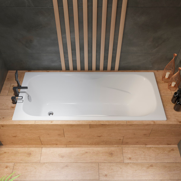 Изображение товара Ванна чугунная Lauter Regina 2101418 / 180x80 с сифоном 21Y11010 (хром)