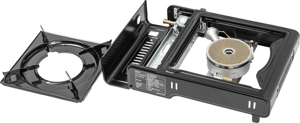 Изображение товара Плита туристическая Coyote MS-2500С LPG B с газовым баллоном Дружба ДР-520 (черный полуглянцевый)