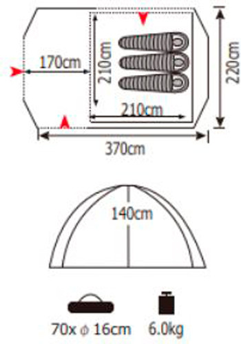 Изображение товара Палатка Coyote Dakota / CL-A08-Sand с обогревателем газовым ZT-202-D (черный)