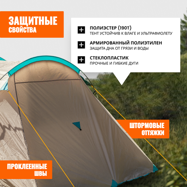 Изображение товара Палатка Coyote Dakota / CL-A08-Sand с обогревателем газовым ZT-202-D (черный)