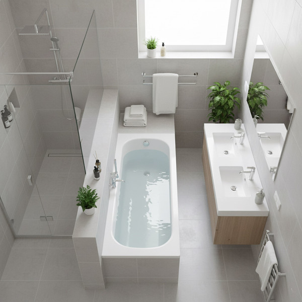 Изображение товара Ванна стальная Lauter Brio 150 / 21S1500 (с ножками, с шумоизоляцией)