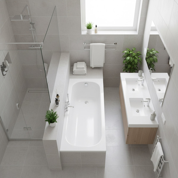 Изображение товара Ванна стальная Lauter Brio 150 / 21S1500 (с ножками, с шумоизоляцией)