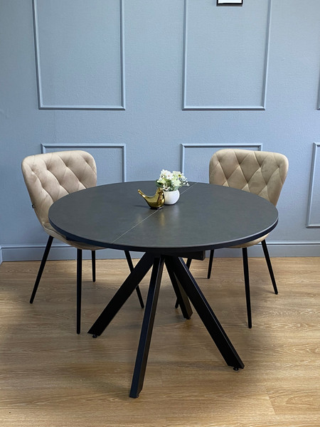 Изображение товара Обеденный стол Kenner AR1000 (черный/керамика темно-серый)