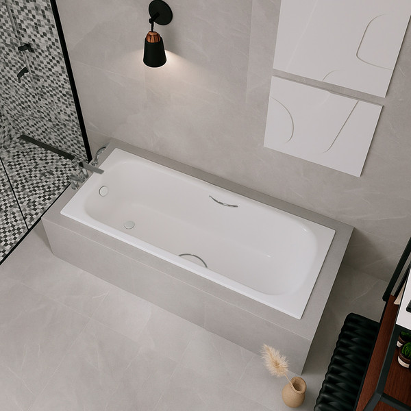 Изображение товара Ванна стальная Lauter Brio Star 150 / 21S1501 (с ножками, с ручками, с шумоизоляцией)