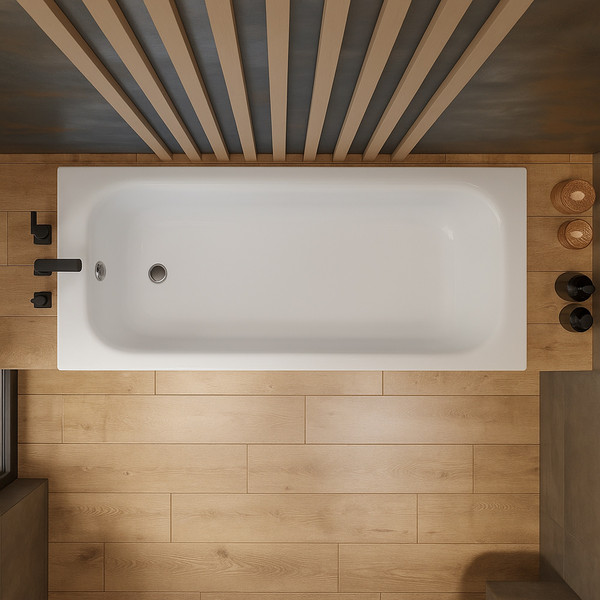 Изображение товара Ванна стальная Lauter Tova 160 / 21S16022 (с ножками, с шумоизоляцией)