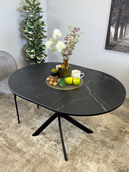 Изображение товара Обеденный стол Kenner R900 (черный/керамика мрамор черный)